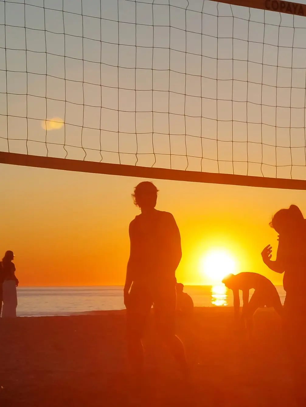 Beach volleyball action in Lisbon